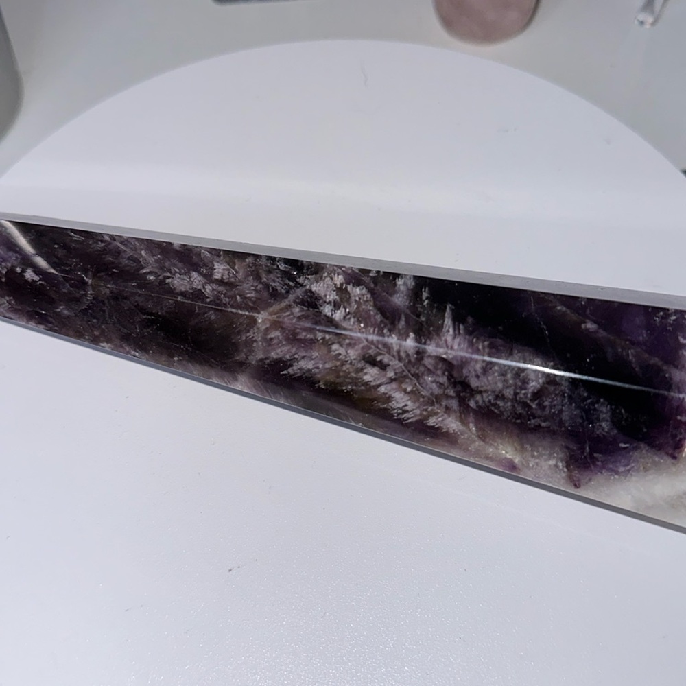 SOLD! Chevron Amethyst Wand - 13 1/8 inches - CHAMYWND1318-001 - Picture 3 of 8